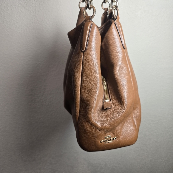 Coach New York Brown pebbled leather slouch handbag See Photos - Picture 7 of 16